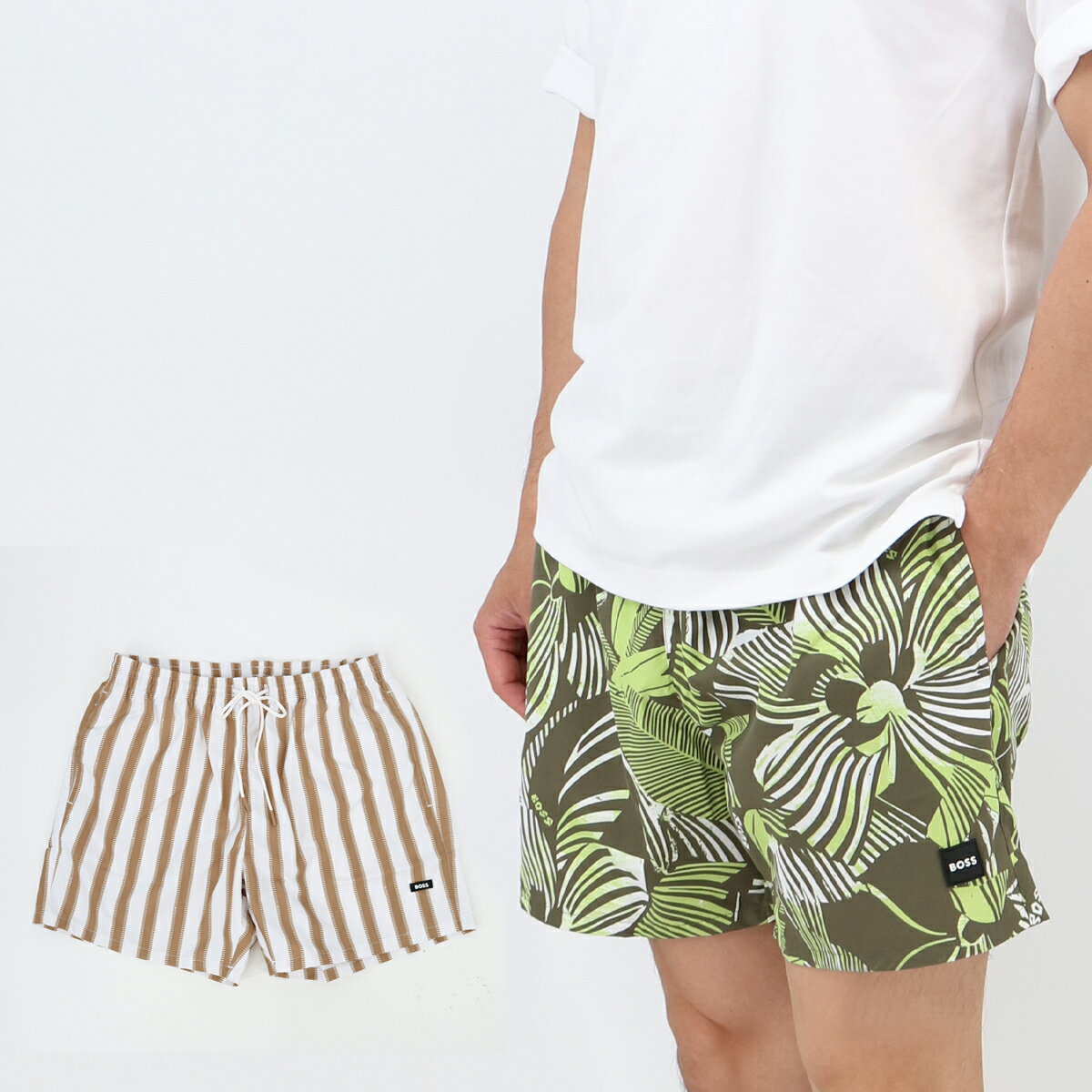 ■HUGO BOSS ヒューゴ ボス メンズスイムショーツ 50508844 Piranha 177154 水着 ショートパンツ ロゴ 海パン プール ブランド