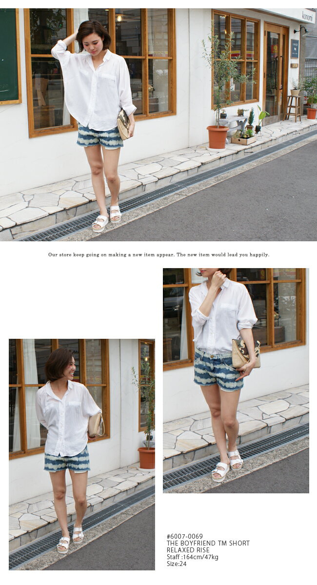 CURRENT ELLIOTカレントエリオット THE BOYFRIEND TM SHORT RELAXED RISE #6007-0069ダメージ加工　ストライプ柄美脚ショートパンツ★ダメージ/ボーイフレンドデニム/ゆったり/ショート丈/短パンTRIPP nyc/JET/JBRAND/SIWY好きにオススメ 海 バーゲン プールバーゲン 3