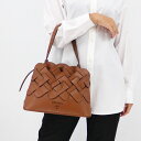 PRADA v_ V_[obO 1BA290VOOO 2DI4 BORSA A MANO IN PELLE F0XKV/COGNAC/NERO gX [W ҂ݍ݃`[tnhobO U[ BROWN