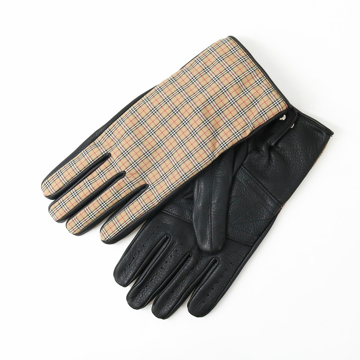 【ラッピング無料】BURBERRY バーバリー メンズ手袋 8044493 A7026 チェック ロゴ ギフト プレゼント グローブ ブランド