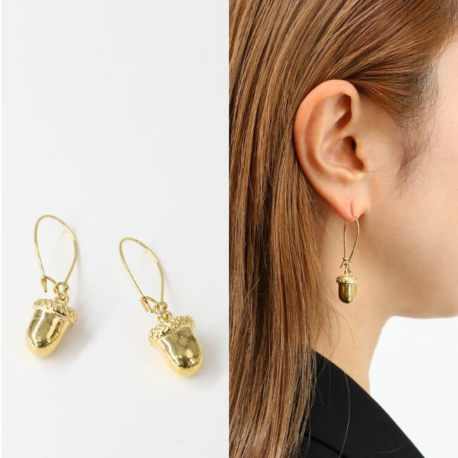 J&M DAVIDSON ジェイアンドエム デヴィッドソン JADE0XX TABR ピアス Acorn Drop Earring GOLD ロゴBOX入り ギフト プレゼント どんぐり アクセサリー 1