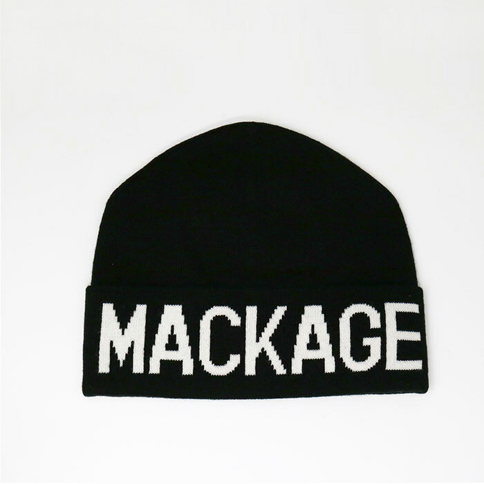 ◆MACKAGE マッカージュ KIKO-Z ロゴニットキャップ ニット帽 ビーニー ウール メンズ　レディース ユニセックス 帽子 ブランド