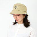 MAISON KITSUNE メゾンキツネ バケットハット MM06114 WW096 帽子 CANVAS ベージュ バケハ メンズ レディース ユニセックス ロゴ ワンポイント