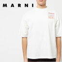MARNI マルニ HUMU0223P5 USCU93 メンズプリントTシャツ バックプリント ロゴ クルーネック 半袖 カットソー