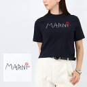 ■MARNI KIDS マルニ キッズ 大人もOK ロゴTシャツ M01444 M00V4 半袖ロゴ刺繍 ロゴT SS TEE クルーネック トップス 白 ネイ...