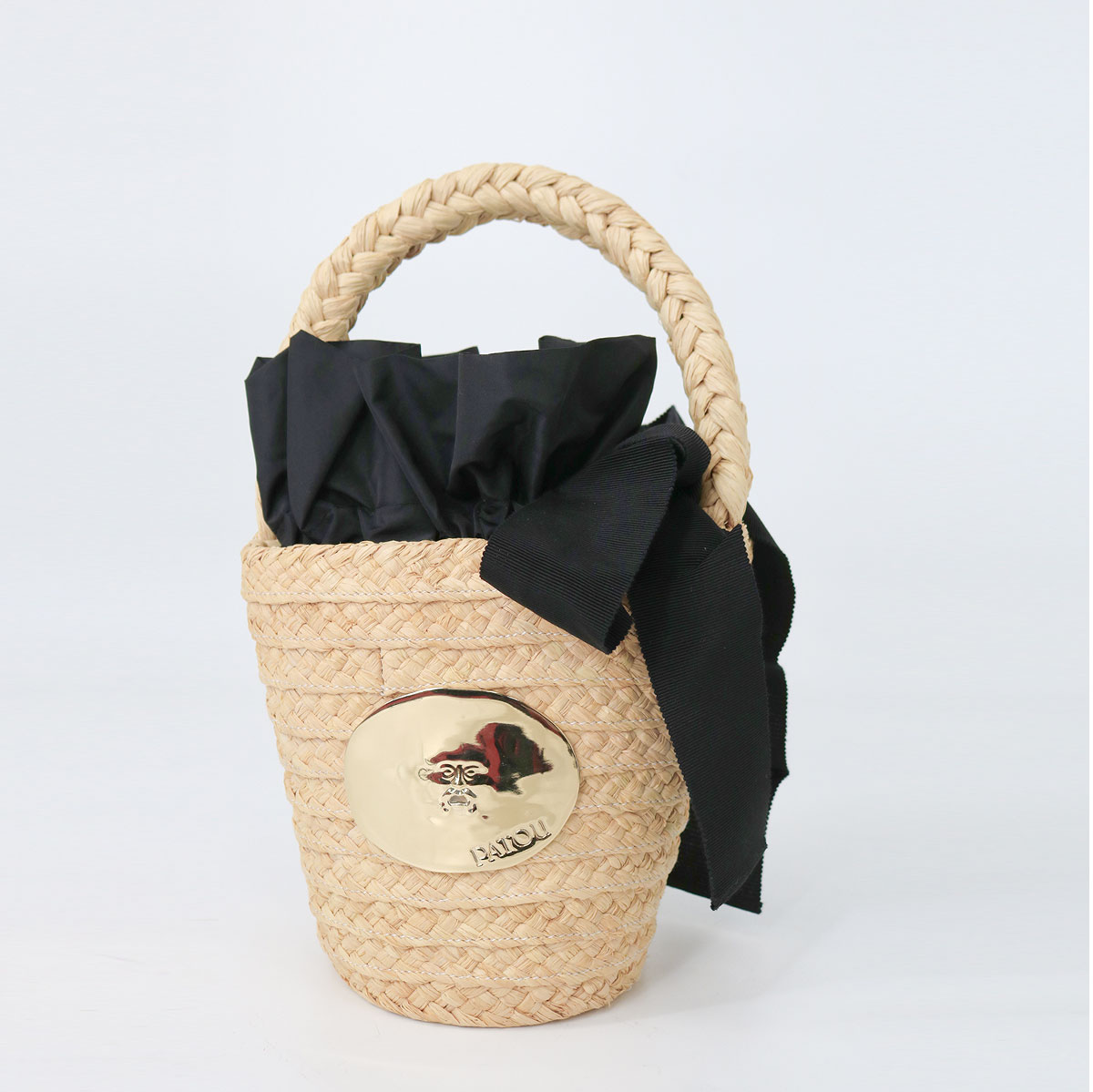 PATOU パトゥ AC0610140102V ラフィア アイコニック バケットバッグ バケツバッグ かごバッグ ハンドバッグ ロゴ 鞄 ブランドのサムネイル