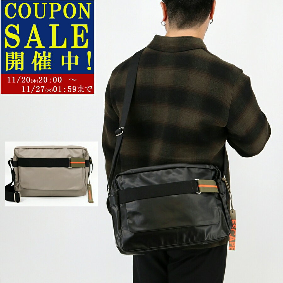 ■JACK GOMME ジャックゴム ショルダーバッグ 1702 ESCAPE ORIGINAL ROME クロスボディ 斜め掛け A4収納可能 旅行 撥水 超軽量 ユニセックス ブランドBAG【sale_1120】【SALE1500】(4)