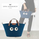 ANYA HINDMARCH アニヤハインドマーチ 5050925170178 21086779 Small Felt Eyes Tote Recycled Felt in Dark Petrol スモールサイズ トートバッグ リサイクルフェルト ブルー