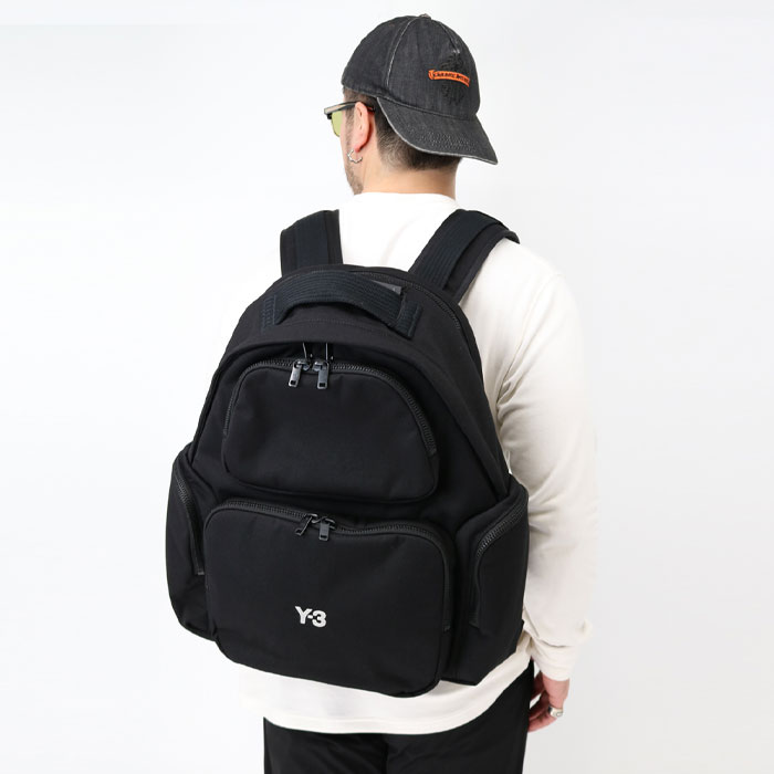 Y-3 ワイスリー adidas アディダス YOHJI YAMAMOTO 1R5788 BACKPACK バックパック リュック ロゴ 鞄 BLACK メンズ レディース ユニセックス レジャー アウトドア 旅行 プール キャンプ ゴルフ