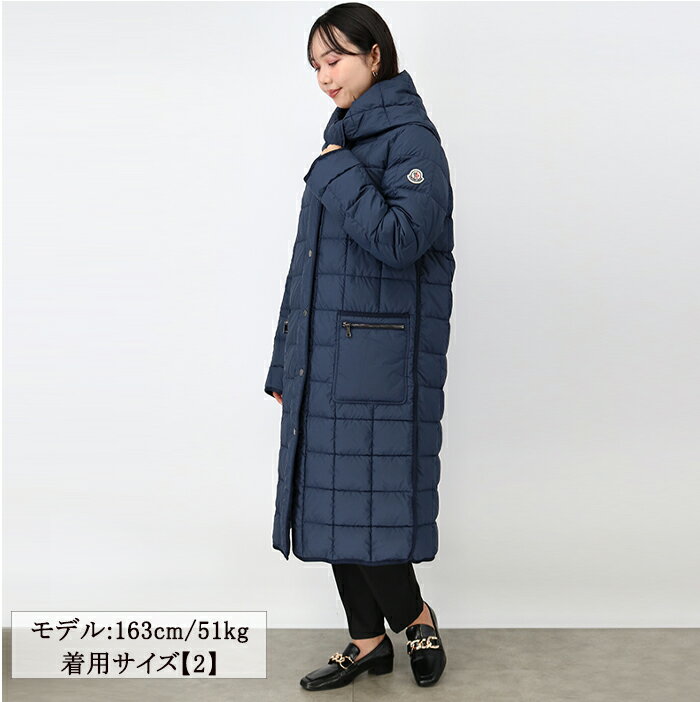 MONCLER モンクレール FAISAN GIUBBOTTO 1C00017 54A81 レディースダウンコート ロング 三角マフラー付き ロゴ アウター ダウンジャケット コントロールタグ付き 2