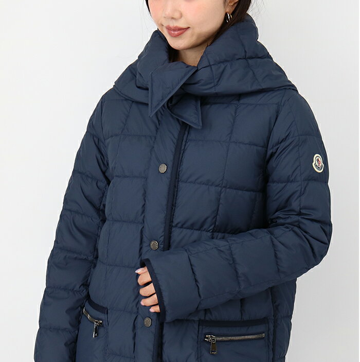 MONCLER モンクレール FAISAN GIUBBOTTO 1C00017 54A81 レディースダウンコート ロング 三角マフラー付き ロゴ アウター ダウンジャケット コントロールタグ付き 3