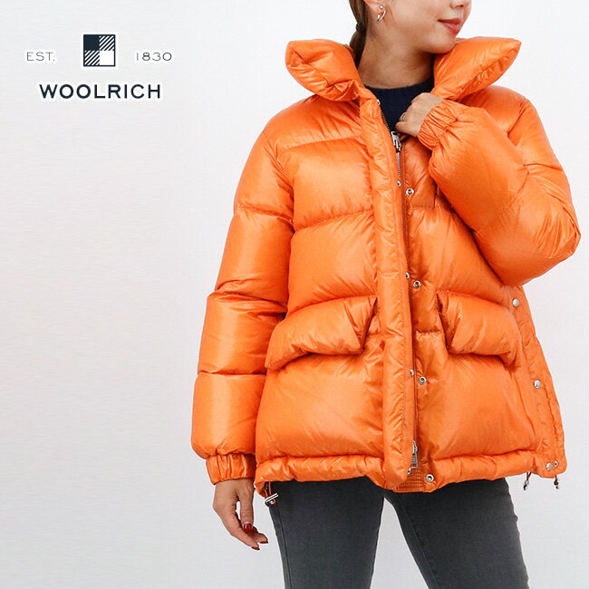WOOLRICH ウールリッチ CFWWOU0583 ALIQUIPPA PUFFY JACKET MINIUM 2139 ダウンジャケット ダウン コート ジャケット アウター Aライン オレンジ レディースのサムネイル