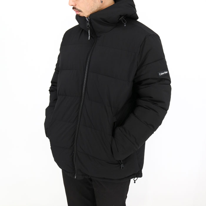 カルバン・クライン Calvin Klein カルバンクライン CM052418 メンズ中綿アウター HOODED PUFFER JACKET ジャンパー ブルゾン 防寒 ロゴ BLACK