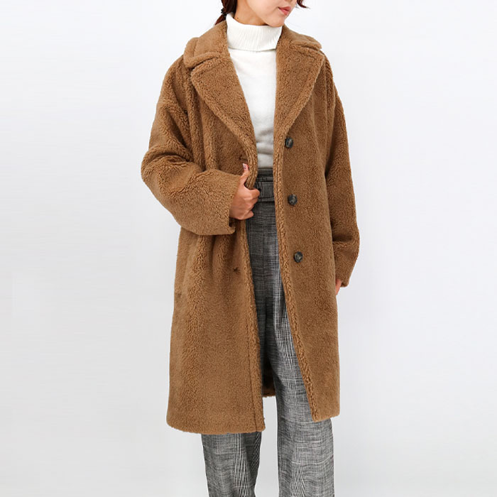 Weekend Max Mara ウィークエンドマックスマーラ WEEKEND VEBER CAMMELLO キャメル ミディアム丈コート ボアコート テディコートのサムネイル