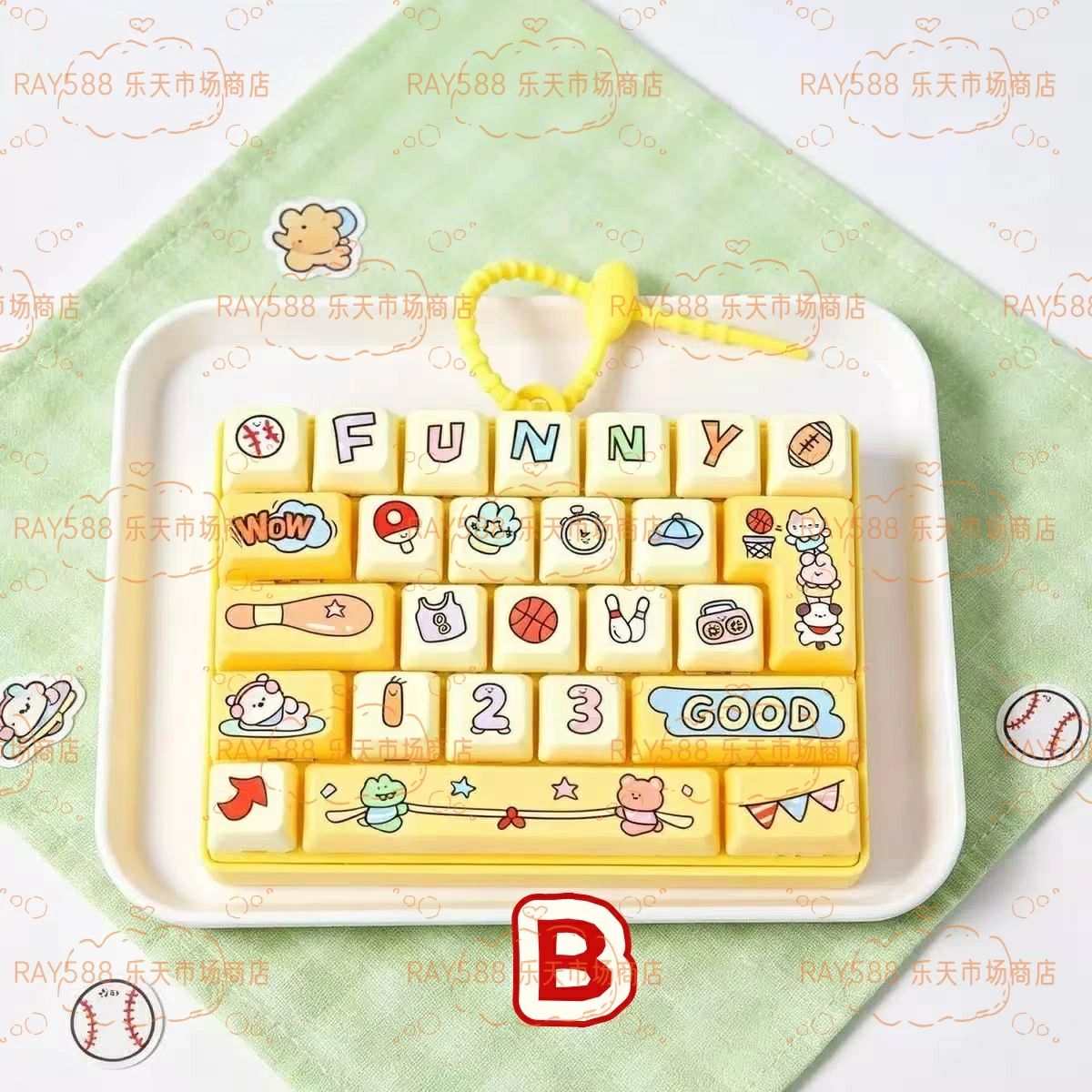 子供向けのおもちゃ、可愛いキキーホルダー 26キースクイーズキーボードチャーム、ランドセルチャーム ストレス解消 グッズ 手遊び 無限 減圧 おもちゃ ボタン 握る 暇つぶし ストレス発散 ストレス解消 グッズ 大人 子供 キーボード キーホルダー ストレス発散 送料無料 ray566-10000135 RAY566 サンプル画像3