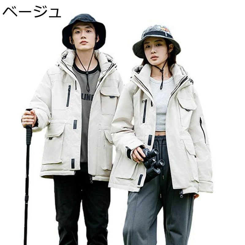 アウター ダウン コート ダウンジャケット メンズ レディース 立ち襟 防寒ジャケット 中綿 カジュアル ゆったり おしゃれ 撥水 防寒着