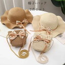 子供 日よけ帽子 女の子 日よけ麦わら帽子 バッグ セット キッズ 日よけ帽子 花柄 かわいい 花柄 ぼうし 誕生日 結婚式 呼ばれ 海外旅行 リゾート 子供用 日よけ麦わら帽子 プリンセス 海辺 休暇 帽子+バッグ 2点セット 夏物 アンズ ピンク ク