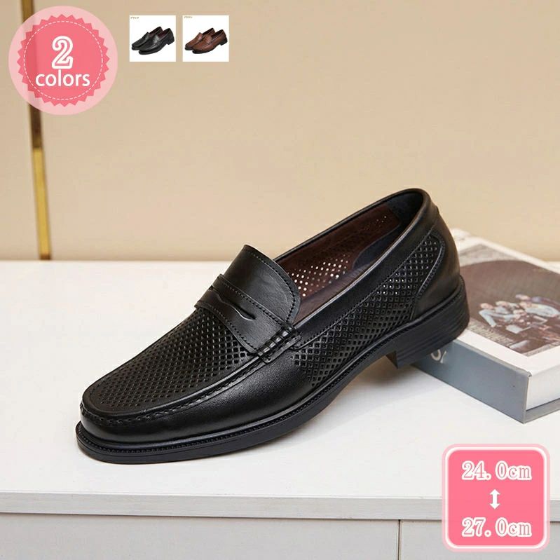 ビジネスシューズ メッシュ メンズ サンダル 紳士靴 ウォーキング カジュアル 軽量 快適 蒸れない 防臭 通気 ローフ