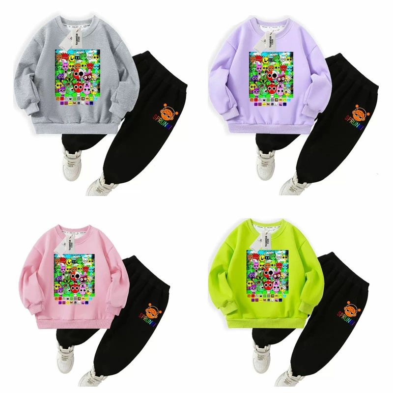 新作 シャツ Sprunki スプランキー T-shirt 春半袖 グッズ 2点セットトップス カットソー Tシャツ 子供へのギフト 誕生日用品 ハロ