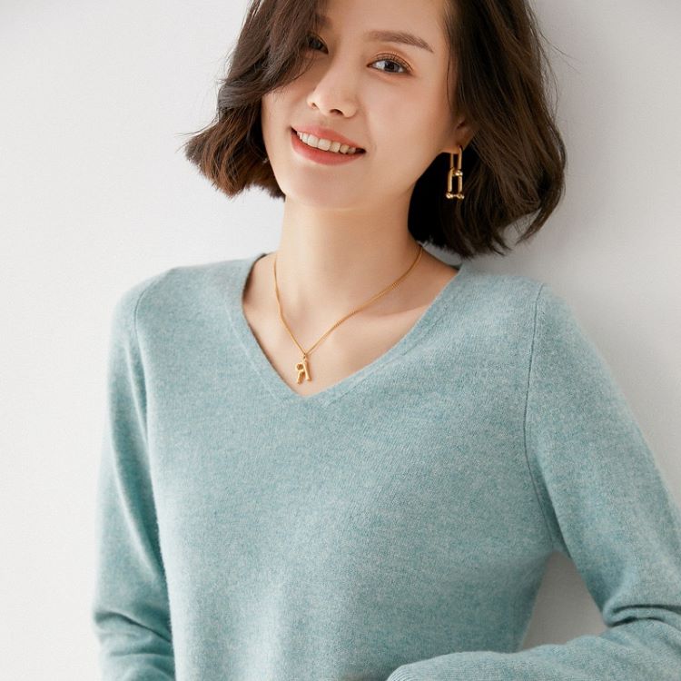 V-Neck - ウールセーター レディース Vネック ニット Vネックセーター 薄手 無地 シンプル 長袖 秋冬 冬 プロディガル ウール100％ Vネック