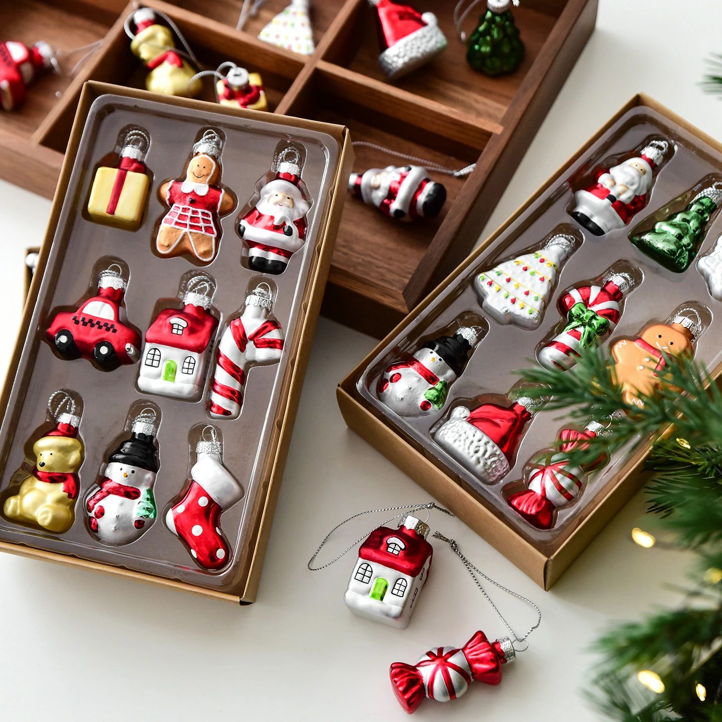 乐天商城 - 9点セット クリスマス ペンダント 飾り ストラップ バッグチャーム デコレーション 装飾 吊り下げ デコレーション クリスマスツリー イ