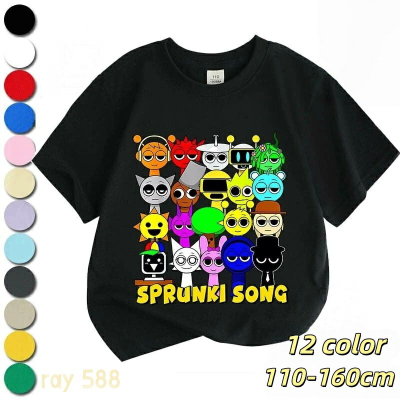 樂天商城 - スプランキー Sprunki incredibox 子供服 Tシャツ キッズ 半袖 Tシャツ 夏服 綿100% 春夏秋 シャツ トップス