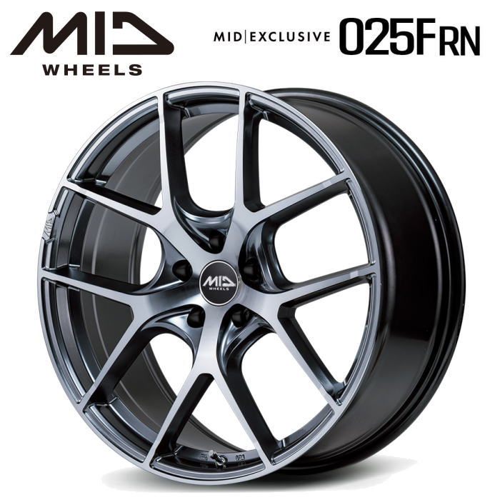 Rakuten - 【送料無料・代引き可】【ホイール単品1本】マルカサービス MID RMP 025F 18インチ 7J インセット48 5穴 P.C.D. 114.3 リッチノワール