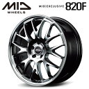 【送料無料・代引き可】【ホイール4本セット】マルカサービス MID RMP 820F 20インチ 8.5J インセット45 5穴 PCD 114.3ハイパーメタ...