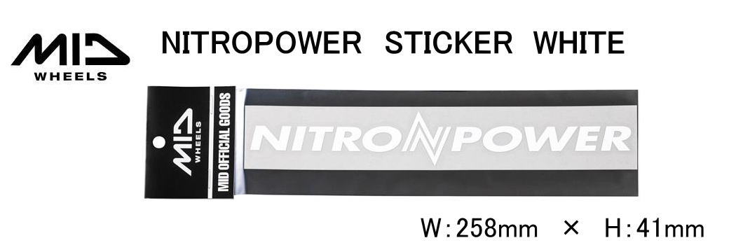 樂天商城 - 【正規品】MID オフィシャルギア MIDステッカー NITRO POWER LOGO W258 WH