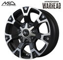 【送料無料・代引き可】【ホイール4本セット】デリカD:5 RAV4 　MID NITRO POWER WARHEAD 16インチ 7J インセット40 5穴 PCD 114.3 セミグロスブラック/ハーフポリッシュ