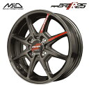 マルカサービス MID RMP RACING R25 16インチ 6J インセット43 4穴 PCD100 ガンメタポ