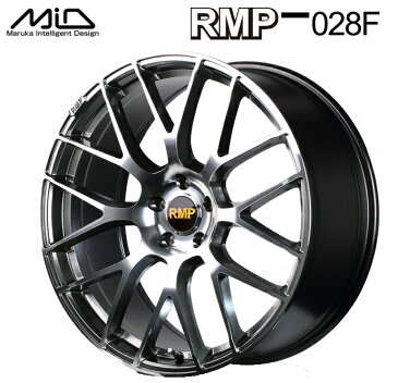 ★数量限定特価★ マルカサービス MID RMP 028F 18インチ 7J インセット51 5穴 PCD 112 ハイパーメタルコート/ミラーカット ゴルフ5・6・7 アウディA3 メッシュ ホイール単品 1本価格 【送料無料】