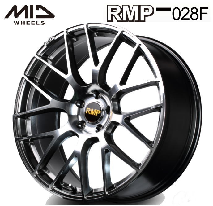 【送料無料 代引き可】【ホイール4本セット】マルカサービス MID RMP 028F 18インチ 8J インセット45 5穴 PCD 112 ハイパーメタルコート/ミラーカット