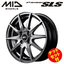 【送料無料・代引き可】【ナットセット付】【ホイール4本セット】MID SCHNEIDER シュナイダー SLS 15インチ 4.5J インセット45 4穴 PCD 100 メタリックグレー(2)
