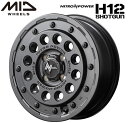 【送料無料・代引き可】【ホイール単品1本】マルカサービス NITRO POWER H12SHOTGUN H12ショットガン 14インチ 4.5J インセット45 4穴 PCD 100 バレルブラック(2)
