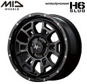 【送料無料・代引き可】【ホイール4本セット】マルカサービス NITRO POWER H6SLUG H6スラッグ　17インチ 7J インセット42 5穴 PCD 114.3 セミグロスブラック/マシニング