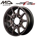 【送料無料・代引き可】【ホイール単品1本】MID RMPRACING R25Plus R25プラス 16インチ 5.5J インセット20 5穴 P.C.D.139.7 クラシカルブロンズ