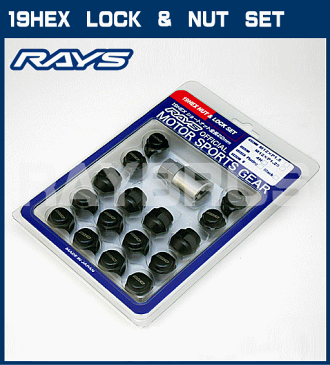 【送料無料】RAYS（レイズ）/RAYS　GEAR☆正規品☆19HEXロック＆ナットセットカラー：ブラック