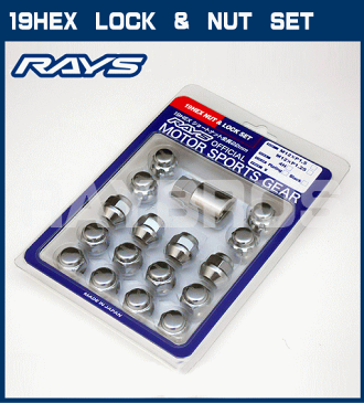 【送料無料】RAYS（レイズ）/RAYS　GEAR☆正規品☆19HEXロック＆ナットセットカラー：クロームメッキ