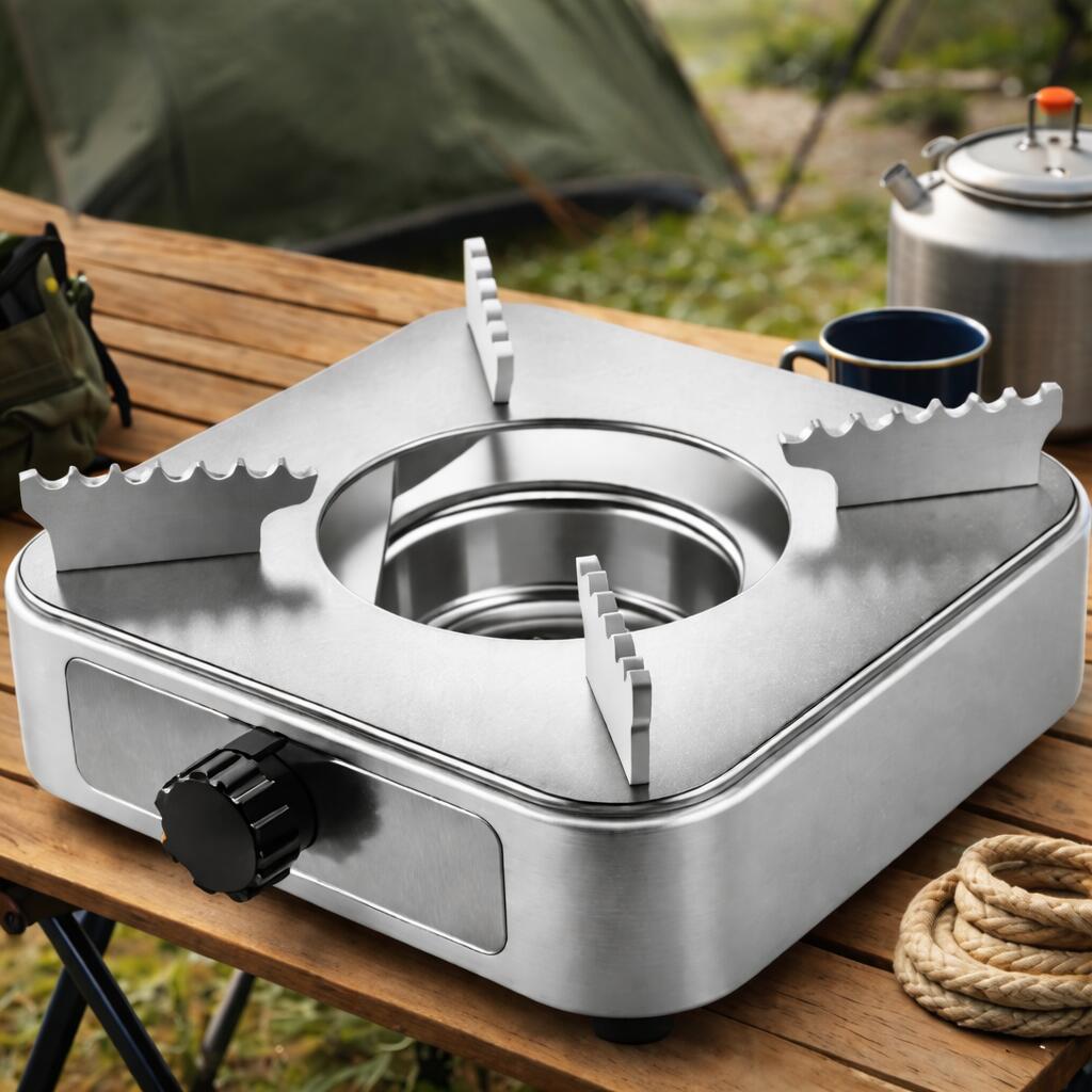 固形燃料 コンロ アルコールストーブ 固形燃料ストーブ 卓上コンロ 卓上一人鍋用コンロ 安定させる 安全性 固形燃料の交換が...