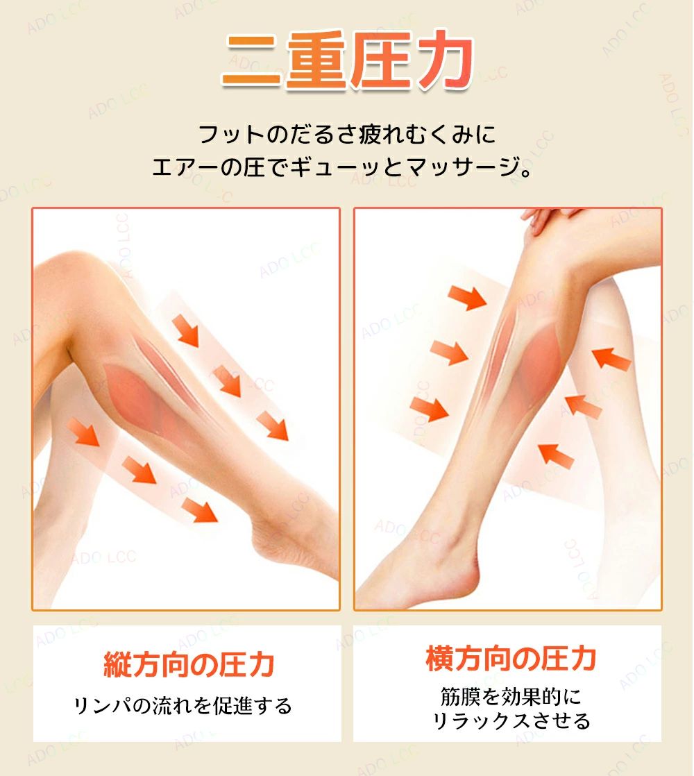 フットマッサージャー マッサージ器 ふくらはぎ エアマッサージャー ストレス解消家庭用 むくみ対策 足マッサージ 脚マッサージ 加圧 着