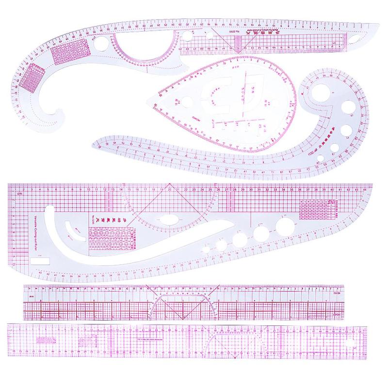 Rulers, Measures - 洋服デザインの洋裁縫製パターン用6本カーブ定規