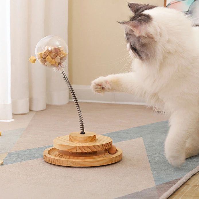 乐天商城 - 猫おもちゃ ボール 猫 おもちゃ 給餌ボール 猫のおもちゃ 遊ぶ盤 回転ボール 給餌 おもちゃ 猫ひとりで游べるおもちゃ 運動不足 猫 スト