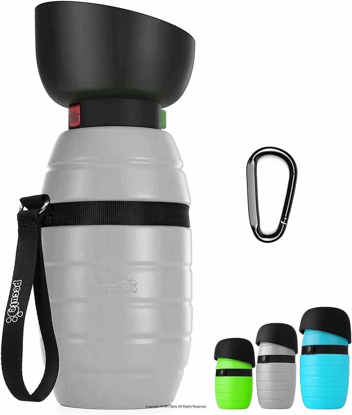 犬用ウォーターボトル 500ml ポータブルパピー 飲用ボトル 漏れ防止 ペットトラベルボトル 屋外 散歩用 軽量ウォーター ディスペンサー