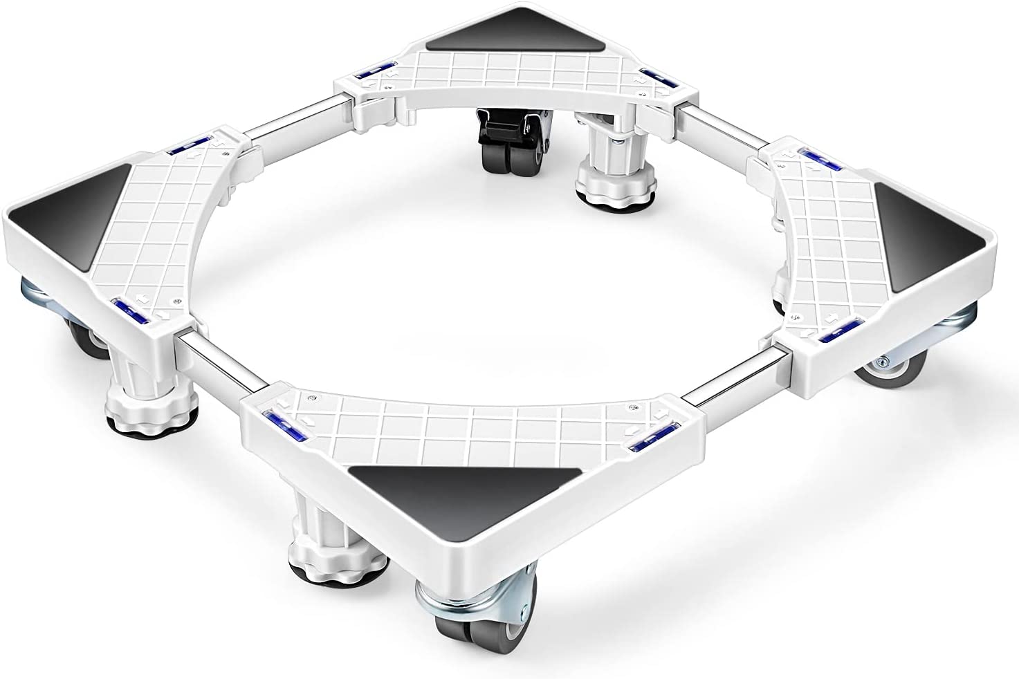 洗濯機 台 冷蔵庫 置き台 キャスター付き 洗濯機かさ上げ台 360°回転 可能 移動式 昇降可能 騒音対策 ..