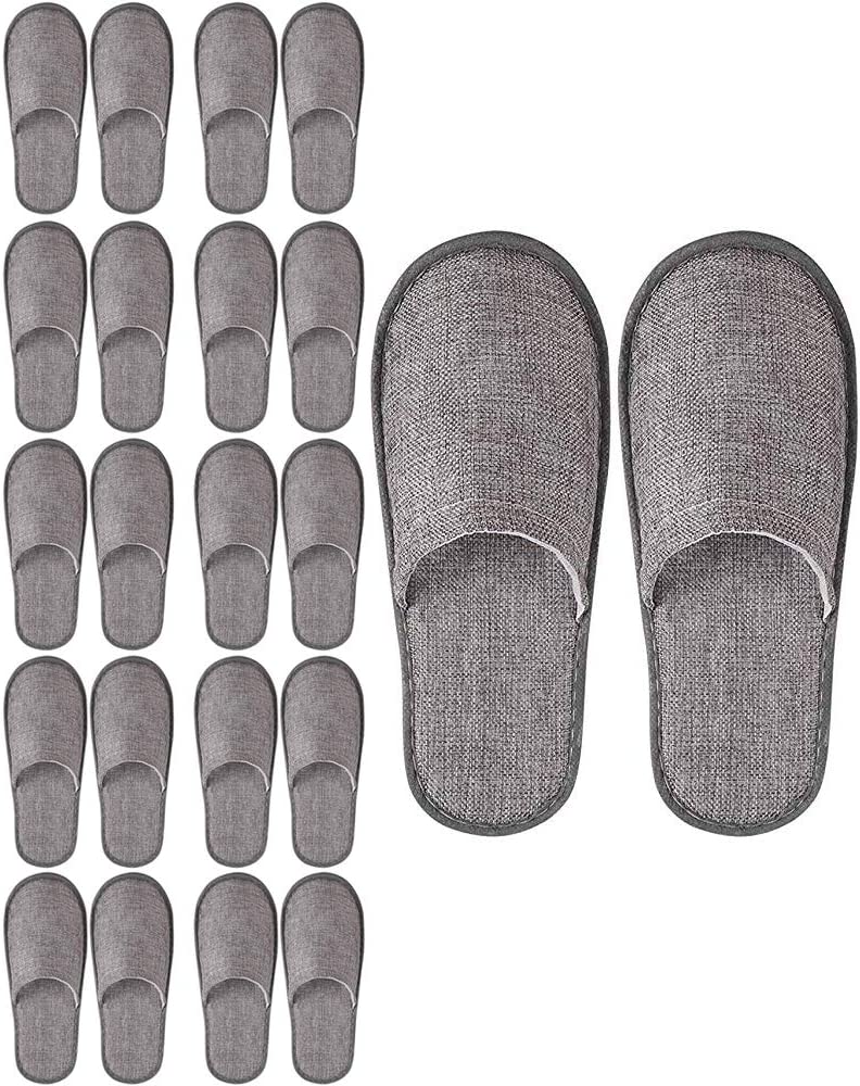 Other - 【10足セット】スリッパ 使い捨て 綿麻 サンダル 使い切り 高級 超軽量 滑り止め 防菌防臭 ルームシューズ エステ ホテル用 来客用 自宅