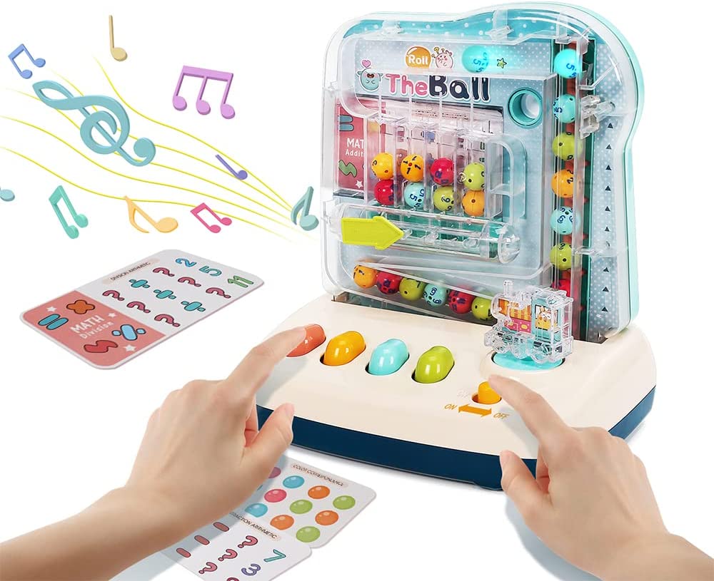パズルローリングボールゲーム機 数字パズル 子供のおもちゃ 知育玩具 数字 活脳 色形認知 指先訓練 学習玩具 おもちゃ 6歳以上子供たち