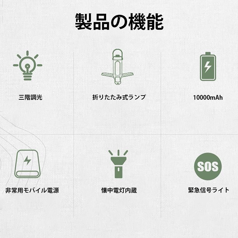 LEDランタン 充電式 おしゃれ 電池式 小型 明るい 3色のソフトライト 懐中電灯 キャンプランタン 災害 防災 停電 登山 夜釣り rayoheistore-10003020 rayoheistore サンプル画像2