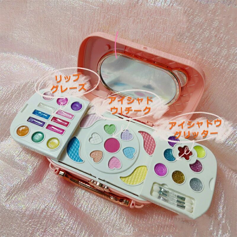 コスメセット メイクボックス ごっこ遊び プレイハウス 女の子 けしょうセット プ...