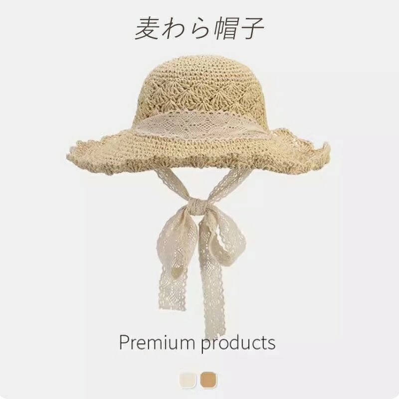 麦わら 帽子麦わら帽子 レディース ストローハット UVカット 折りたたみ ハット 麦わら 帽子 キャペリ